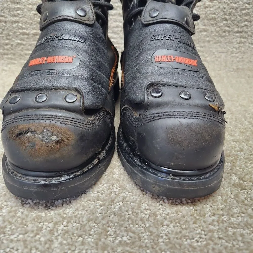 Harley Davidson Super Guard Steel Toe Boots Mens Size 8.5 Durable Waterproof